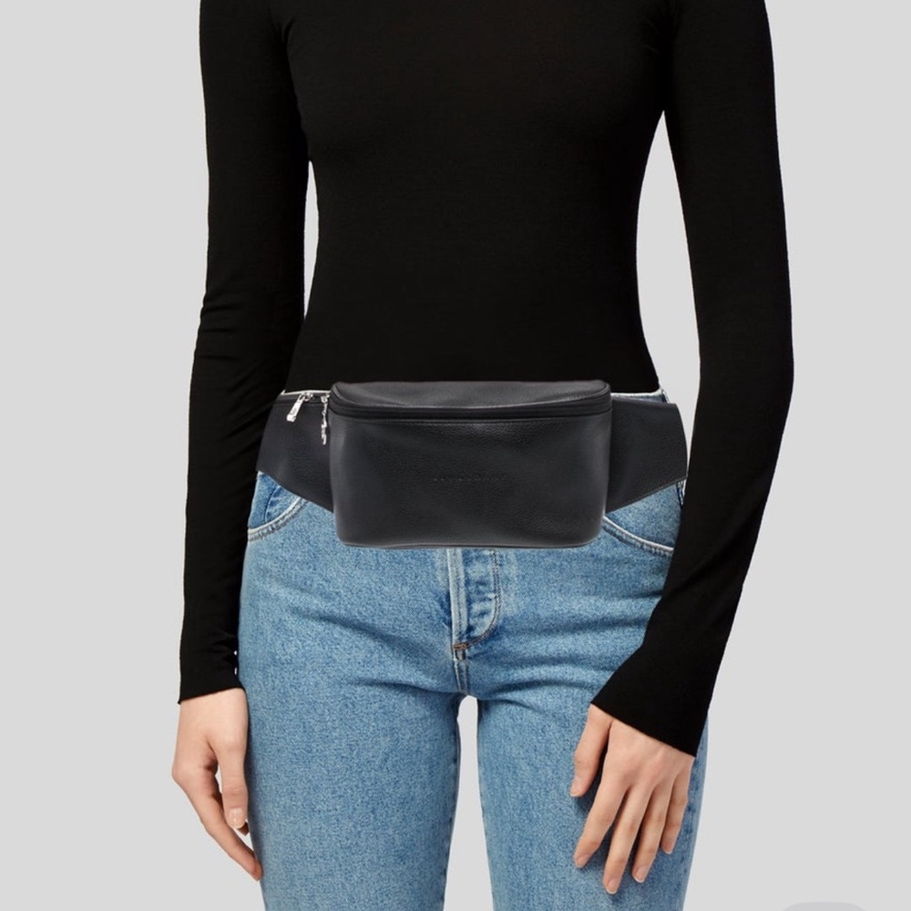 Longchamp Black Leather Belt Bag - Picture 2 of 8